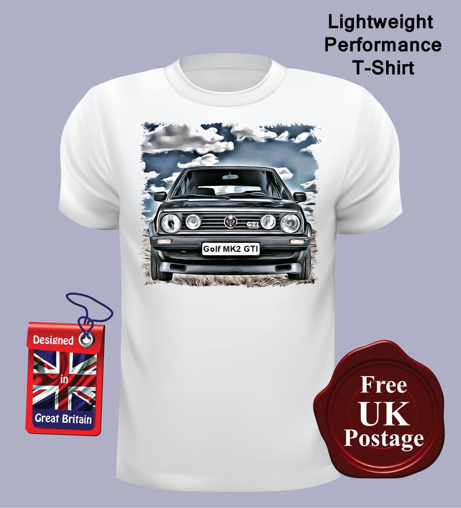 VW Golf MK2 GTI T Shirt, Mens T Shirt, Choose Your Size