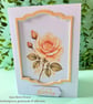 June Birth Flower Birthday Card - Rose - Handmade Botanical Greeting Card