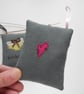 freehand embroidered lavender bag sachet hanging decoration  - Image 6