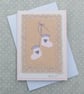 Pretty hand-stitched baby bootees with hearts and bow - very sweet! - Image 4