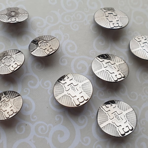 15mm 19mm Italian Made Suit Buttons GUNMETAL