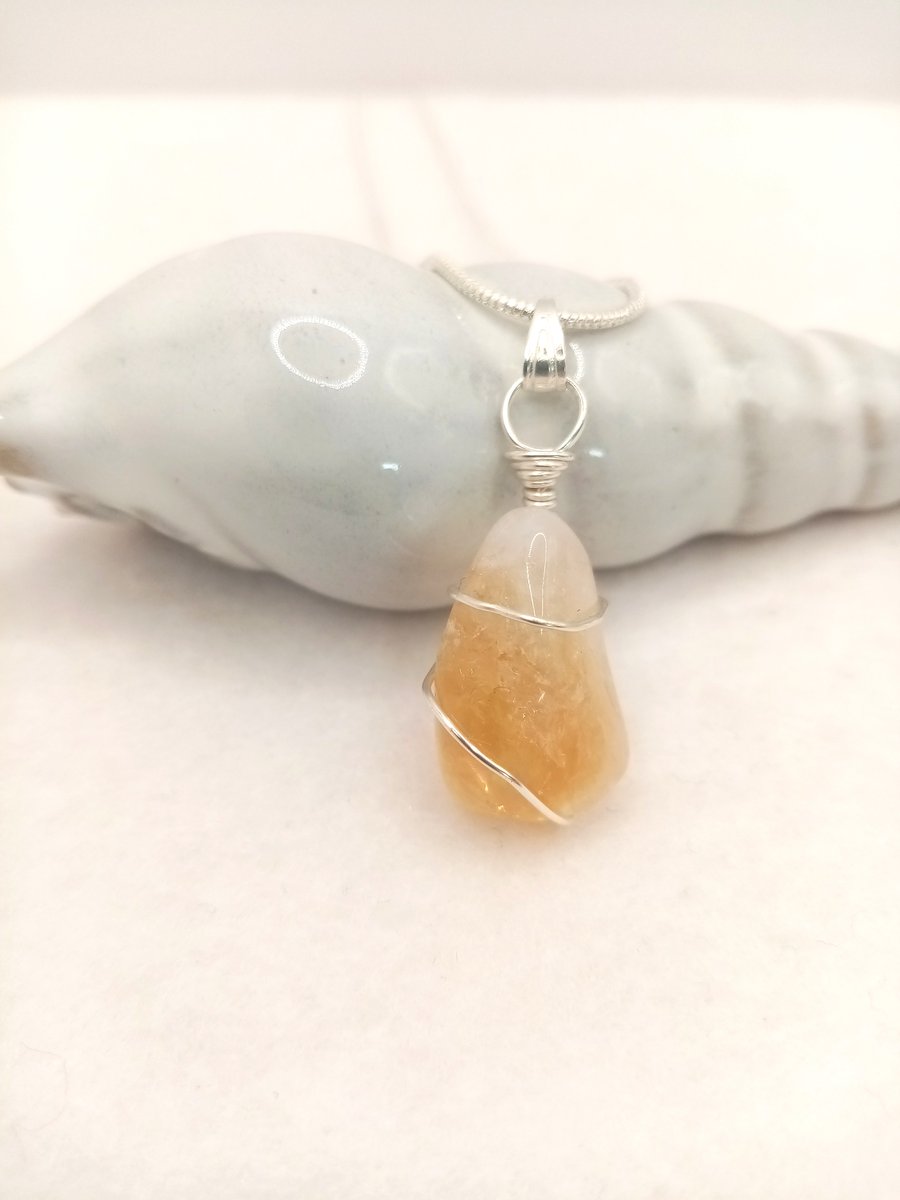 Citrine Tumble Stone Necklace
