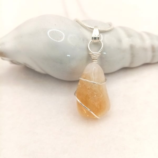 Citrine Tumble Stone Necklace