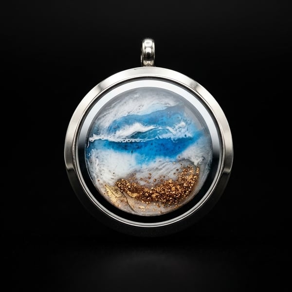 Hand painted cremation pendant 