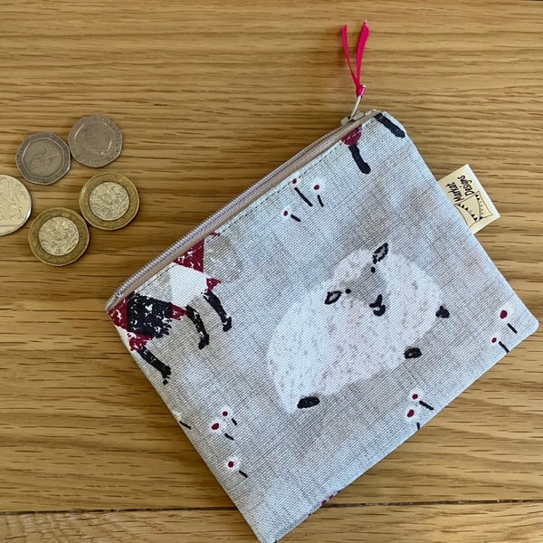 Sheep coin purse, Handmade in the UK