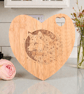 Woodland Fox Heart Bamboo Board – Engraved Nature-Inspired Serving Board