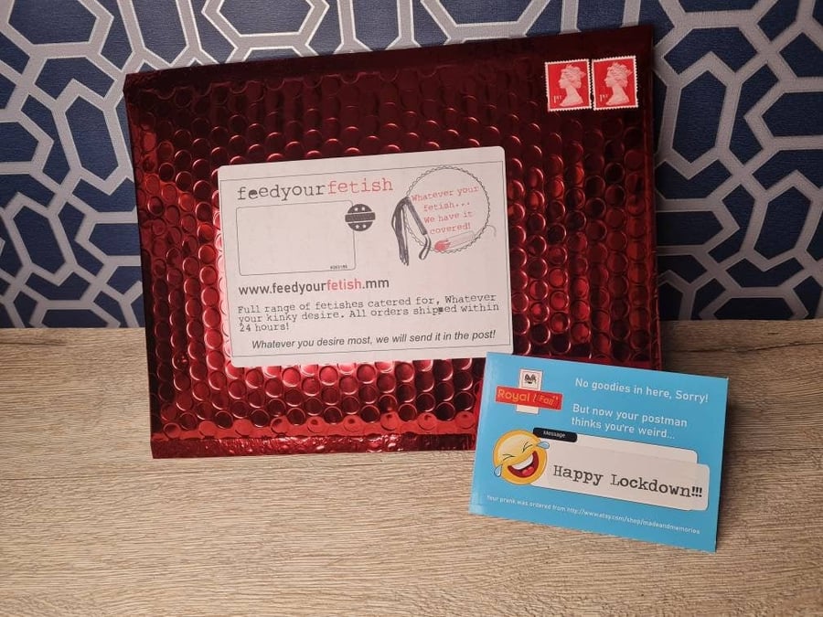 Feed your fetish prank! Sent direct to victims door! fetish, embarrassing prank 