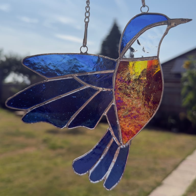 Stained Glass King Fisher