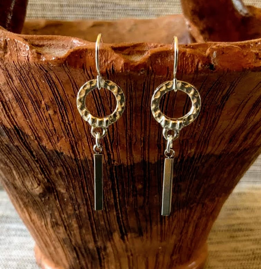    Perfectly Imperfect Metal hammered loop earrings