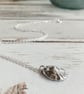 Silver Limpet Shell Necklace – Oxidised Fine Silver Pendant - Image 6