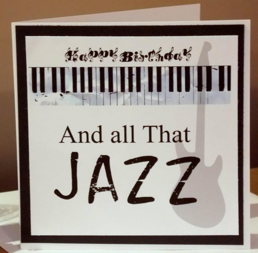  All That Jazz Music  Keys Happy Birthday Card