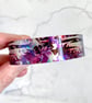 Cuff bracelet, abstract purple pink metal bangle. Perfectly imperfect. B613