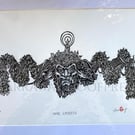 Herr Lametta - Mr Tinsel - Krampus Limited Edition Lino Print