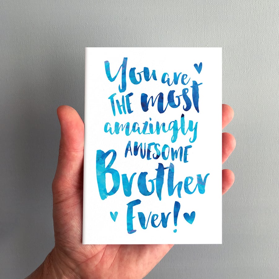 The Most Amazingly Awesome Brother Greeting Card - Brother Thank You, Birthday