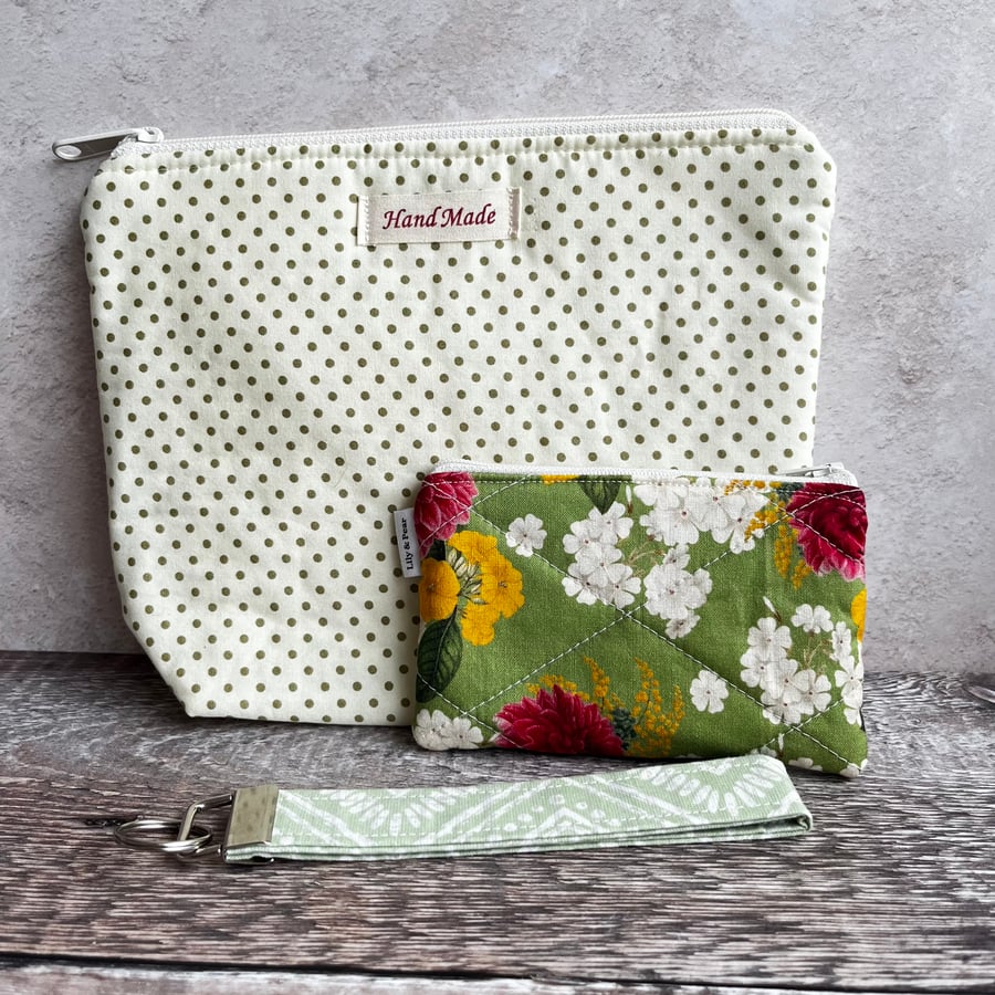 Green Garden Makeup Bag Gift Set