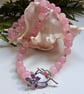 Pink Quartz Designer Silver Plated Necklace. ONE OFF - Image 1