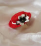 Handmade felted wool hat brooch - Image 1