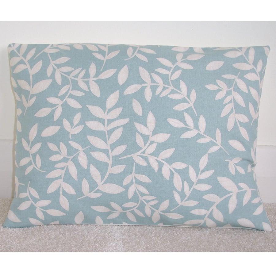 Cushion Covers Duck Egg 12x16 inch Oblong Bolster Case Leaves 16" x 12"