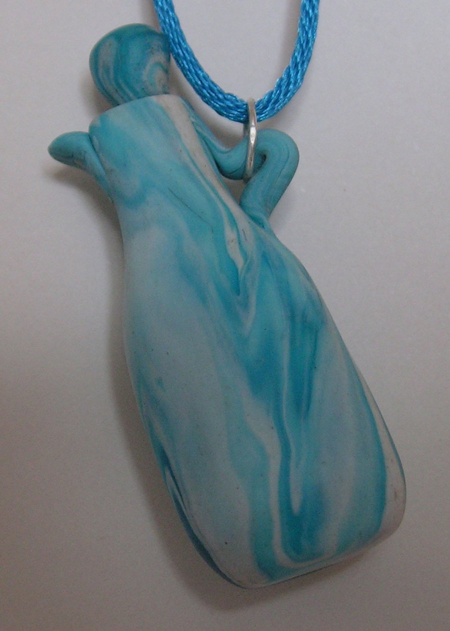 Genie bottle polymer clay necklace