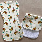 Handmade Baby Burp Cloth Flannel Terry Winnie the Pooh