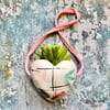  Hanging ceramic heart shaped pot