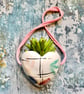  Hanging ceramic heart shaped pot