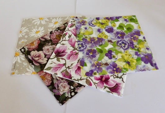 Four Mixed Paper Napkins