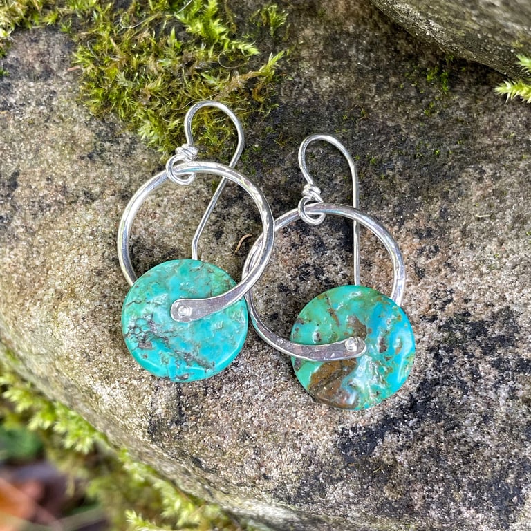 Sterling silver and turquoise earrings