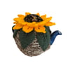 Sunflower And Butterfly Knitted Tea Cosy 4-6 Cup (R908)