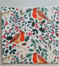 4 Paper napkins for decoupage woodland animal and flowers christmas designs - Image 2