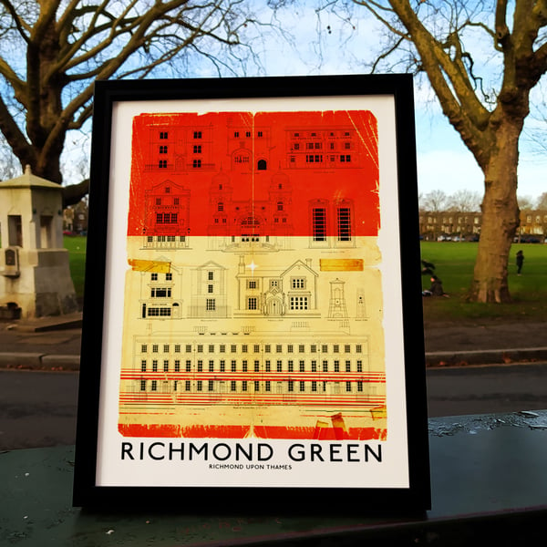 RICHMOND GREEN RUSTIC PAPER A3 Print