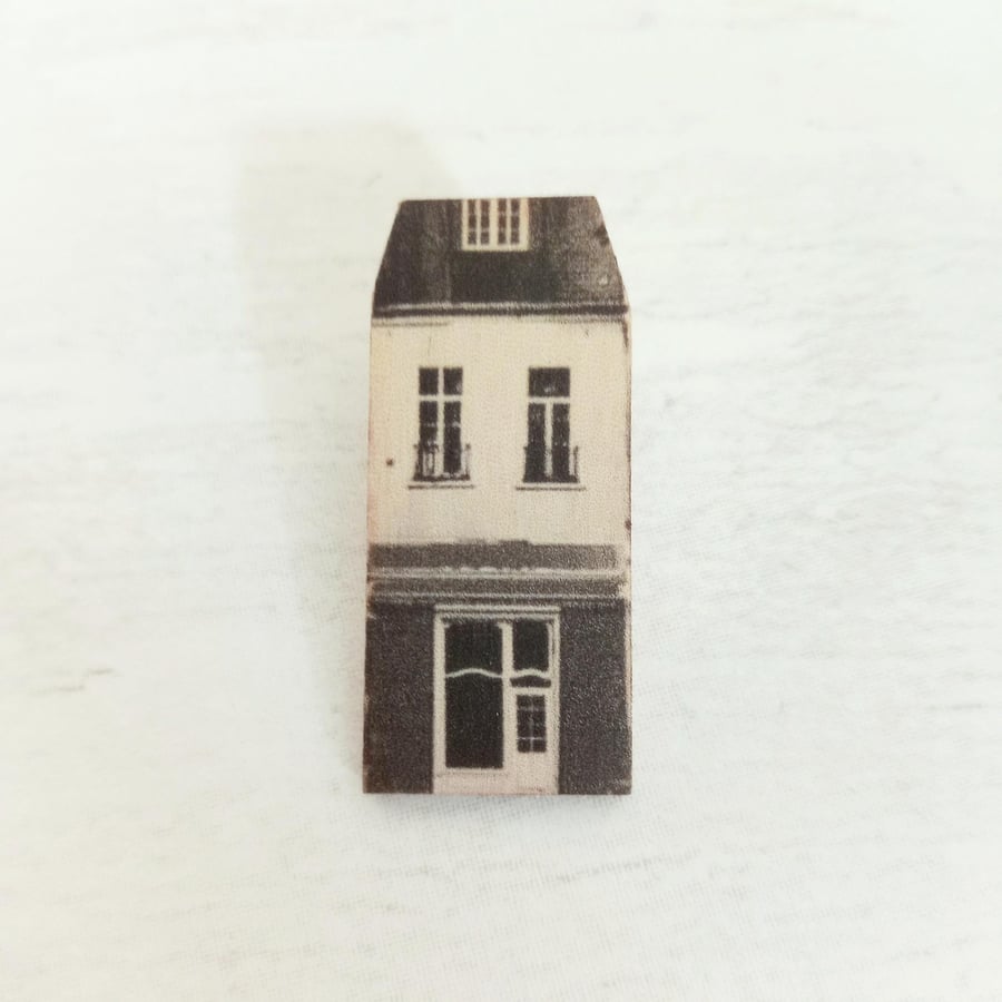 Townhouse Brooch, House Pin, Architecture Brooch
