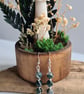 Handmade Natural Moss Agate & 925 Sterling Silver Drop Dangle Earrings Gift Box - Image 2