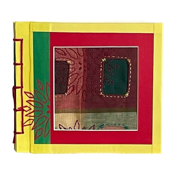 Handmade Notebook with hand embroidered cover 