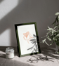 Ginkgo leaf A5 original lino print - Image 1