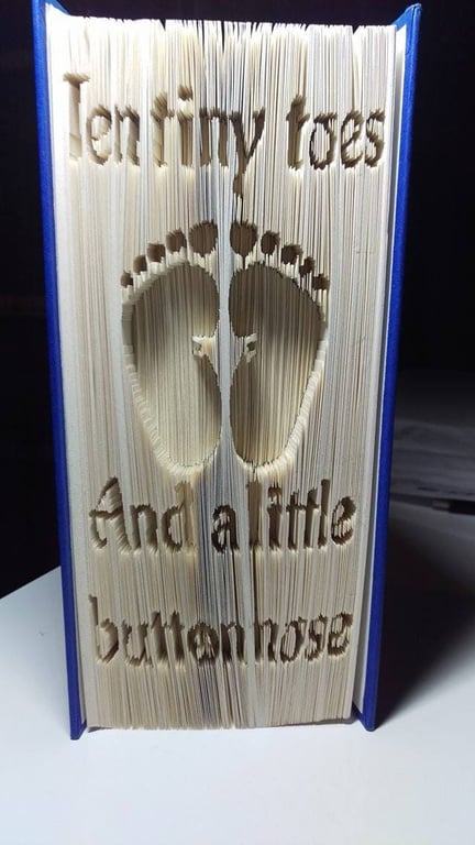 Ten tiny toes CUT & FOLD Book Folding Pattern - EMAILED PDF PATTERN