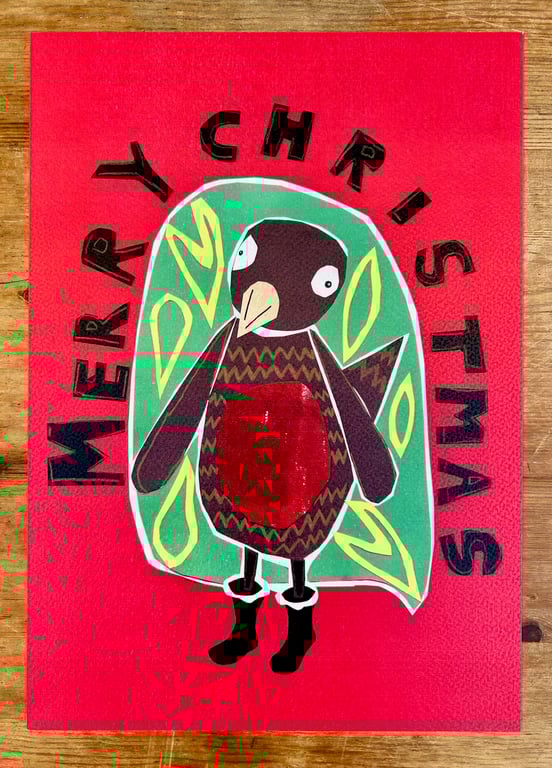 Robin Christmas print - Robin print - Christmas print - Festive Robin print