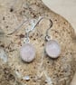 Rose Quartz earrings. January birthstone. 5th anniversary gemstone - Image 1
