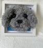 Needle felted puppy heads in frame - Image 1