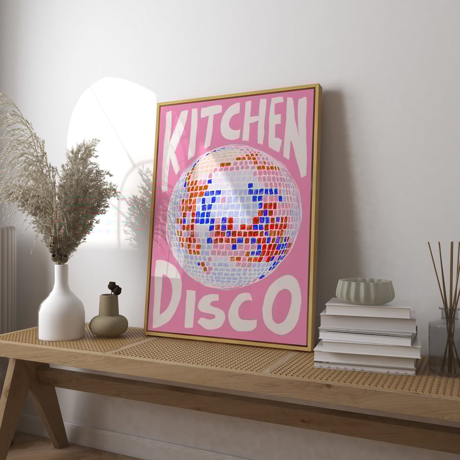 Kitchen Disco Art Print Poster