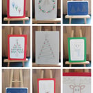Christmas Cards - hand stitched and beaded