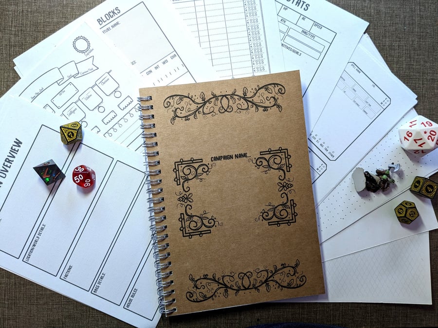 Game Master Journal for DND TTRPG Dungeon Masters