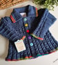 Designer Hand Knitted Baby Cardigan 0-6 months size  - Image 7