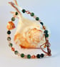 Crystal Heart Bracelet With Sunstone & Moss Agate - Handmade Gift For Her - Image 6