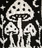 Crochet tapestry wall hanging goth decor mushroom night forest