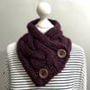 Hand Knitted Button up Scarf