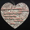 Giant ceramic poetry heart