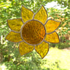 Stained  Glass Sunflower Suncatcher - Handmade Window Decoration