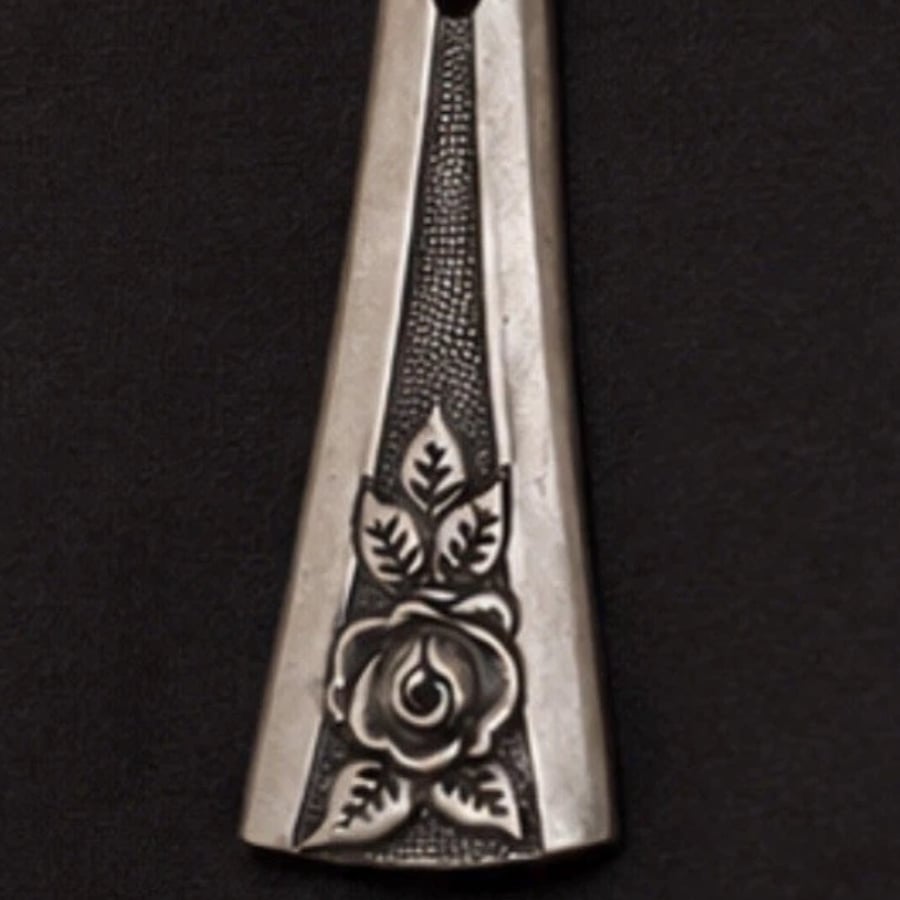 Rose Necklace. Vintage Spoon Pendant