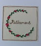 Retirement Card with Embroidered Flower Wreath - Image 6